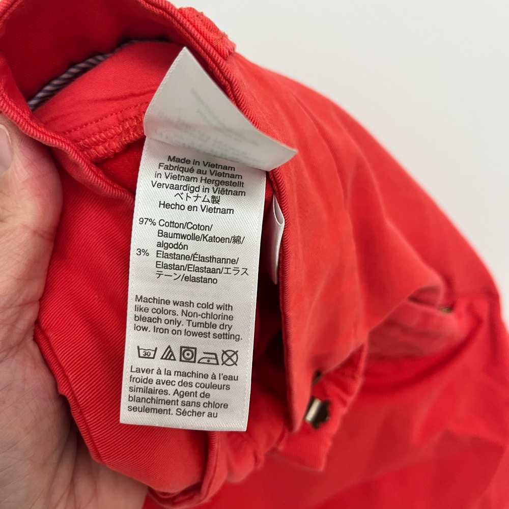J. Crew poppy red chino shorts size 12 - Picture 7 of 7
